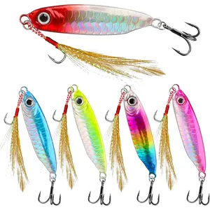 Jigs Fishing Lures Saltwater Fishing Spoons with Ultra-Sharp Hooks Micro Jigging Bait for Bass Tuna Salmon Grouper