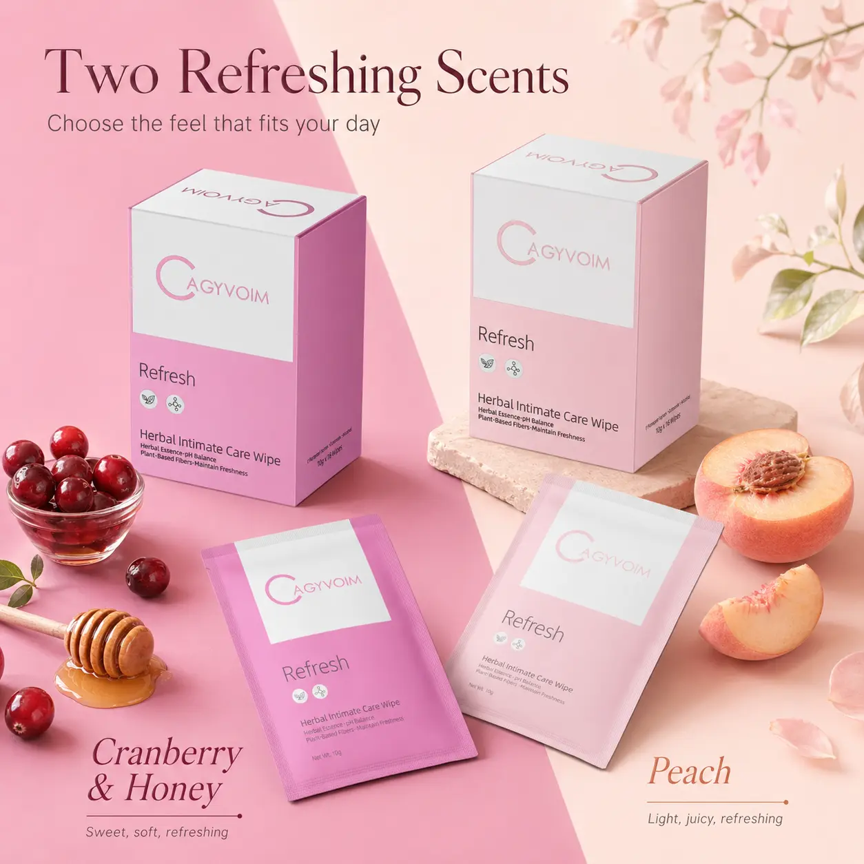 Pocket-Size Compact Intimate Cleanser Wipes for Sensitive Skin - 16 Count, pH Balanced, Hydrating, Odour Control, Freshness Boost, Non-Medical, 24-Month Shelf Life, Multi-Pack, Easy to Carry for Daily Feminine Care