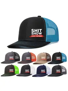 Unisex Baseball Cap Shit Show Crew Member Design, Comfortable Mesh Snapback Graphic Trucker Hat for Men and Women, All Seasons Street Style Headwear