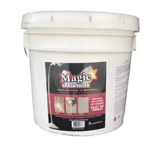 40 lb. Bucket Concrete Magic Crack Filler – Fill Cracks in Concrete, Asphalt & Masonry with Easy Granulated Formula—No Mixing, Just Add Water!!