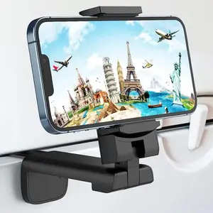 Aircraft Mobile Phone Holder, Portable Travel Holder, Desktop Flight Folding & Rotatable Selfie Holder, Adjustable Holder, Phone Clip, Durable Cell Phone Mount, Retractable Car Mount, Portable Phone Stand