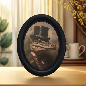 Victorian Crocodile Mr. Pattern Elegant Shape Home Decor Item, Festive Decor, Ideal for Halloween Christmas Thanksgiving, Perfect for Room Office Wall Decoration