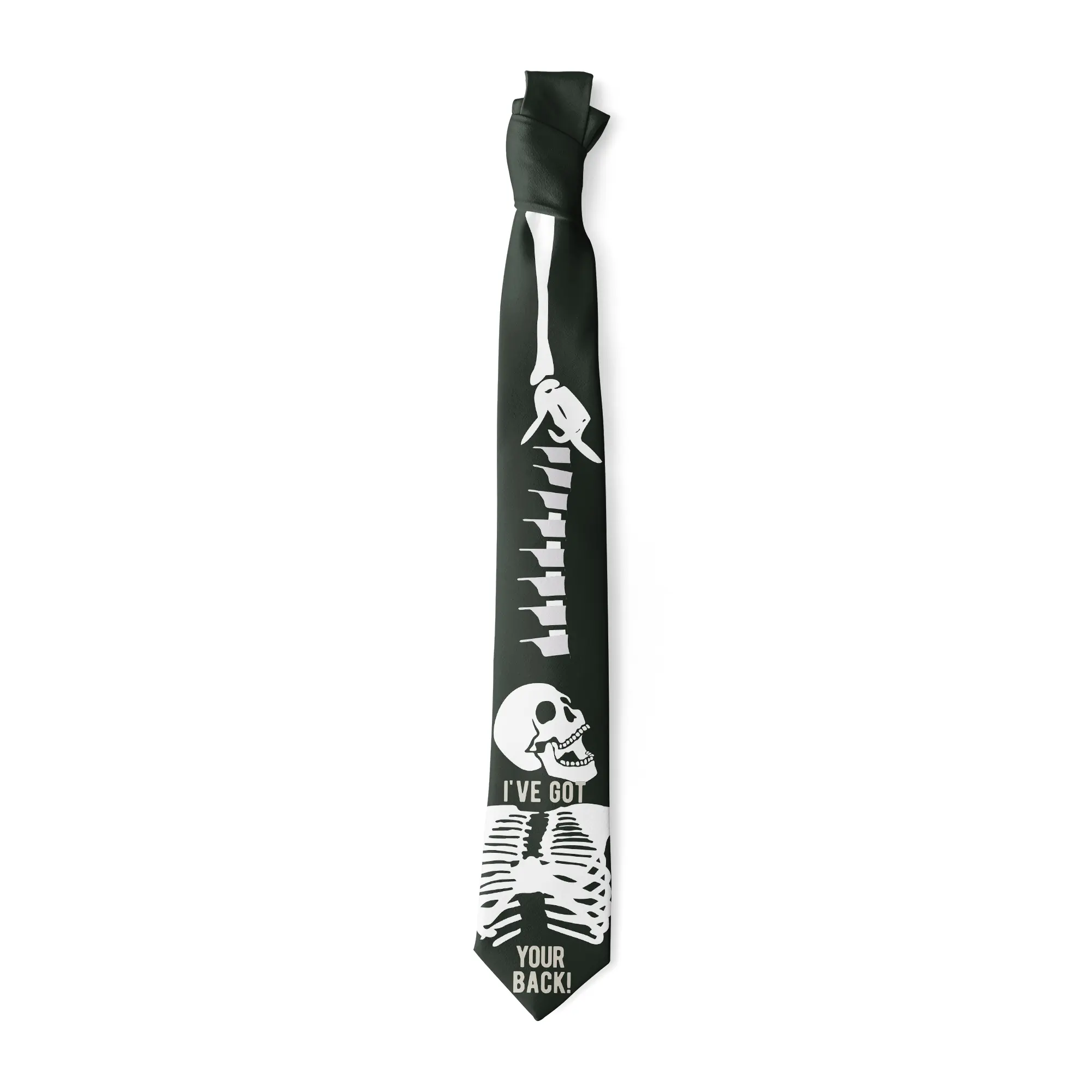 I've Got Your Back Necktie Mens Novelty Neckties Halloween Tie Funny Ties Skeleton Necktie Funny Ties