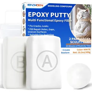 Epoxy Putty,  10.5oz White Putty Stick Fix Leaks, Cracks and Fill Holes, Sculpting, Modeling, Epoxy Sculpt Clay for Metal, Ceramics, Plastic, , Tile, Concrete 300g