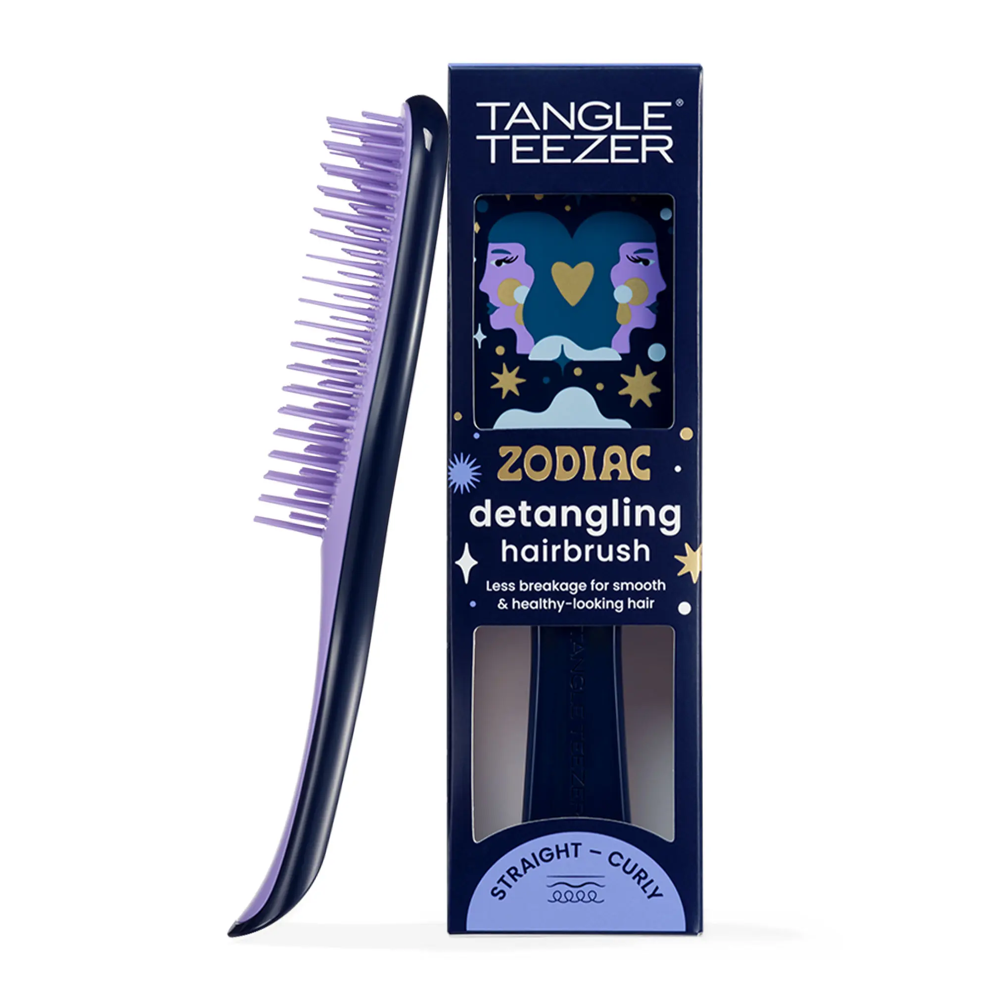 Tangle Teezer Zodiac Ultimate Detangler Hairbrush for Wet & Dry Hair, Eliminates Knots & Reduces Breakage for All Hair Types, Gemini Gift