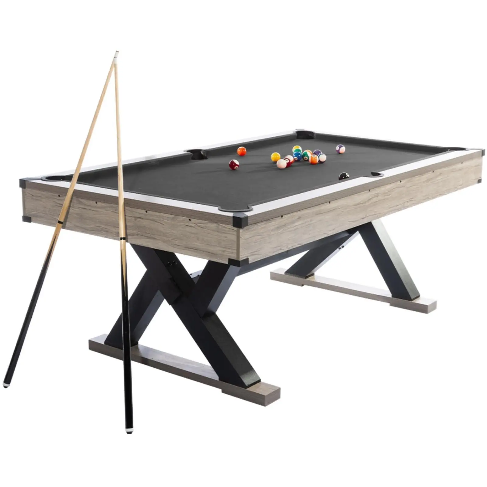 GAOMON 7 FT Pool Table, Metal K-Leg Billiard Table