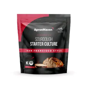 Apron maven Premium Sourdough Starter Culture - Dehydrated Fast Activation Sourdough Starter with Simple Instructions for Sourdough Baking with Lifetime Customer Support - Unique Gift Idea