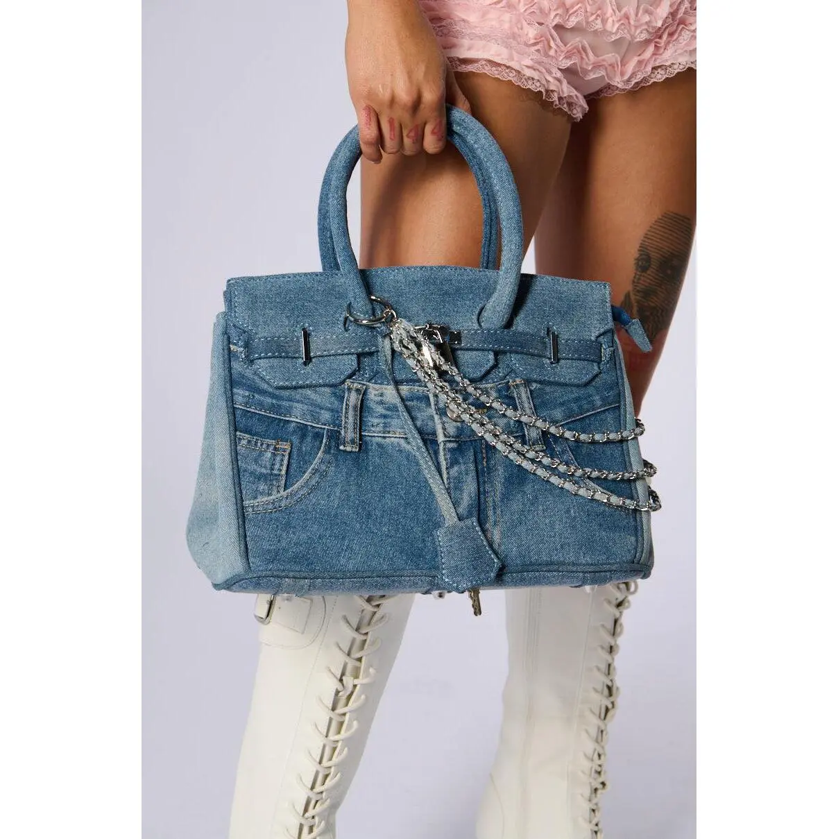 DENIM BLUES TOTE PURSE