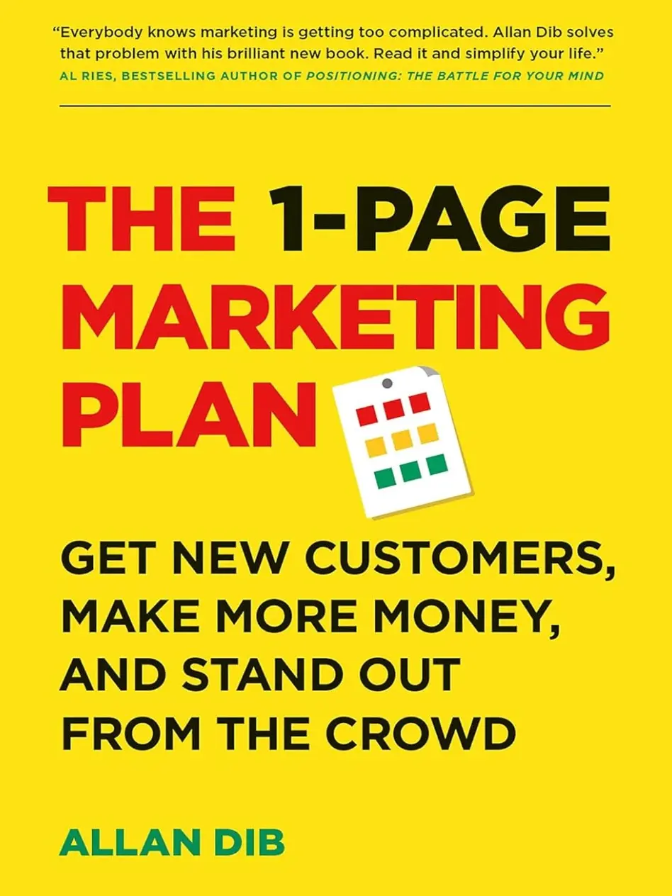 The 1-Page Marketing Plan by Allan Dib - English Business & Entrepreneurship Guide Book for Aspiring Business Owners (Economics & Management Category) with 9 Squares Strategy to Get New Customers, Make More Money, Books, Simple And Fast