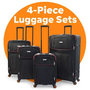 Lightweight 4-Wheel Softside Carry-On Suitcase – Durable 100% Polyester Luggage with Front Pockets, Smooth Wheels & Telescopic Handle – Travel Bag for Business, Weekend, or Vacation