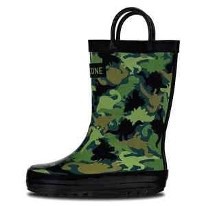Camo-Saurus Kids Rain Boots - Durable Rain Boot Design with Comfortable Fit, Puddle Proof Fun for All Outdoor Adventures, and Easy to Put on