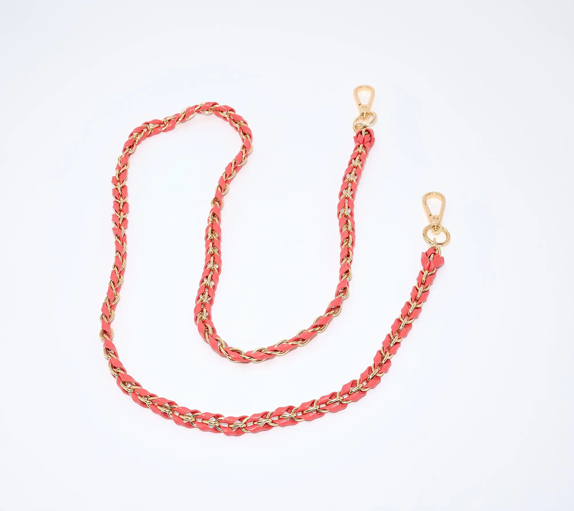 Pom Pom London Leather Chain Weave Strap