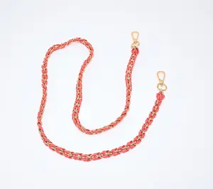Pom Pom London Leather Chain Weave Strap