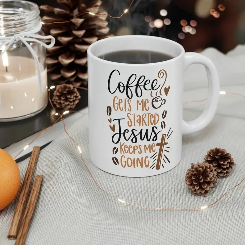 Jesus Coffee Mug, Religious Gift, Faith Mug