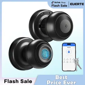 Smart Fingerprint Door Knob,Biometric Smart Ball selfLocking with APp Control,Keyless Entry Room,SmartDoor Lock for Bedroom Garage