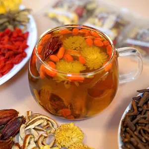 Dandelion Wolfberry Tea - Organic Herbal Blend of Six Ingredients for PCOS, Pregnancy, Fibroids, PMS, Menstrual Cycle & Mood Support - Beverage