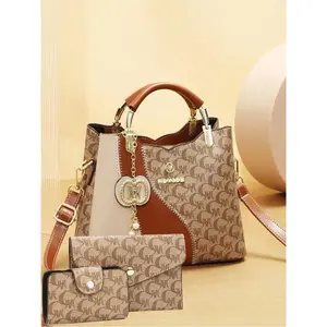 Women's Fashionable All Over Letters Print Handbag & Wallet, Mother's Day Gifts, Casual Versatile Shoulder Bag & Wallet, Trendy High-quality Daily Commuting Bag Set
