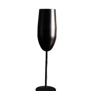 Elegant Matte Black Champagne Flutes 255ml - Perfect for Celebrations - Drinkware