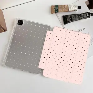 Black Polka Dots for IPad Pro 11 Case 10.2 9/8/7th Generation 9.7 5/6th Air4/5 10th 10.9 Air 3 10.5 Pro 12.9 Mini 6 Trifold Case