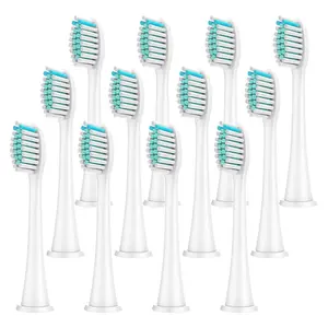 12 Pcs Replacement Brush Heads Compatible with Philips Sonicare Electric Toothbrush, Professional Toothbrush Head Refills for 4100/1100/5300/6100/5900 Teeth Cleaning Tool, Oral Care Tool, Replaceable Toothbrush Heads