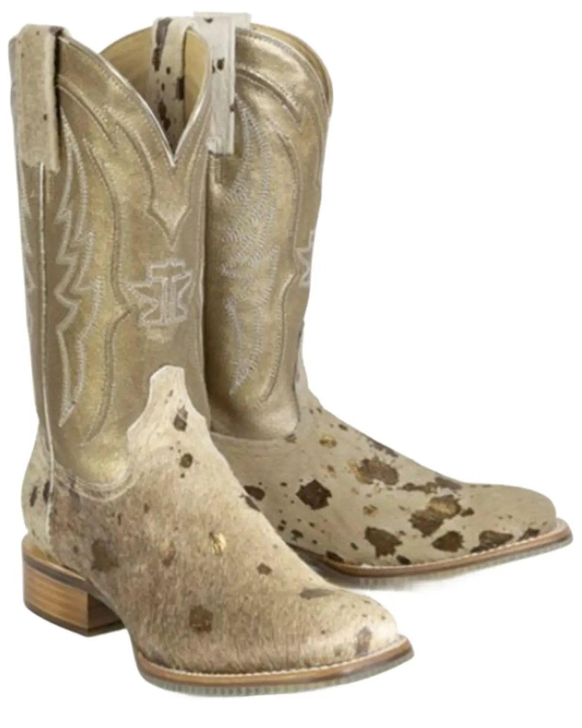 Tin Haul Women's Women'S Golden Charolais Hair-On Western Boot Broad Square - 14-021-0007-1563 Ta