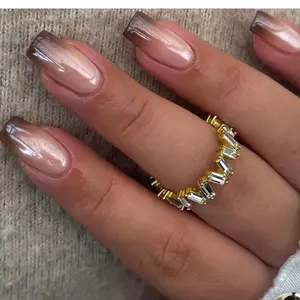 Short Brown Ombré nails