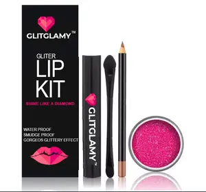 Glitglamy | Lips | Glitter Lip Kit | Waterproof & Smudge-Proof Glossy Finish | Lipstick