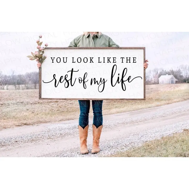 GiftOfHope You Look Like The Rest Of My Life Print Poster, Together, Wedding Decor, Farmhouse Decor, Anniversary Gift, Poster Unframed