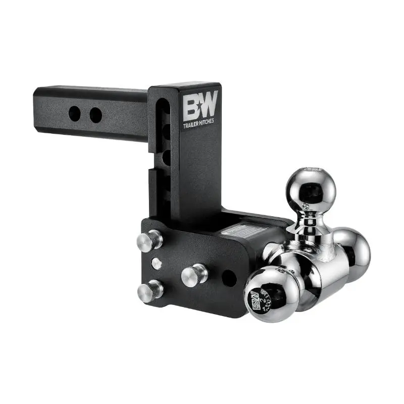 Trailer Hitches Tow & Stow Adjustable Trailer Hitch Ball Mount - Fits 2" Receiver, Tri-Ball (1-7/8" x 2" x 2-5/16"), 5" Drop, 10,000 GTW - TS10048B