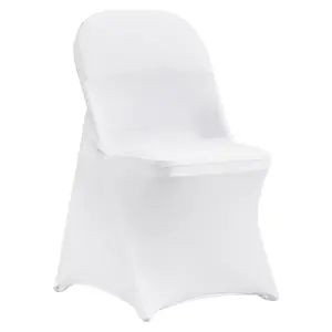 VEVOR Stretch Spandex Folding Chair Covers, Universal Fitted Chair Cover, Removable Washable Protective Slipcovers, for Wedding, Holiday, Banquet, Party, Celebration, Dining (30PCS White)