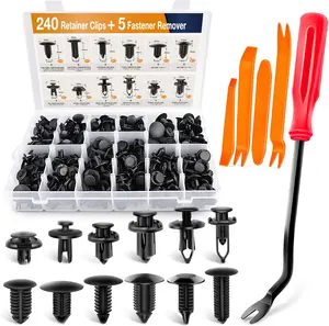 240PCS/925PCS Bumper Retainer Clips Car Plastic Rivets Fasteners Push Retainer Kit Claspe Adaptable Most Popular Sizes Auto Push Pin Rivets Set -Door Trim Panel Fender Clips for GM Ford Toyota Honda Chrysler part