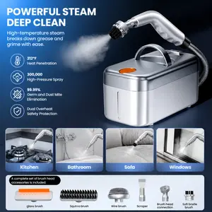 Handheld Steam Cleaner, High Pressure Steamer for Kitchen Bathroom Car Cleaning, Multi-Surface Portable Cleaning Tool with Accessories outdoorfun