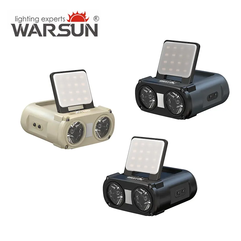 WARSUN Headlamp Rechargeable, 90° COB LED Head Lamp with Motion Sensor, 5 Modes & IPX5 Water-Resistant LED Head Light for Night Running, Fishing, Cycling, Camping