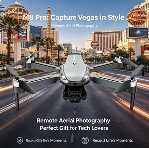 2026 M8 Pro Drone – 4K EIS Camera, GPS & 5G WiFi FPV, Brushless Motor, Optical Flow Hover, Smart Obstacle Avoidance, Auto Return, 360° Stunt Roll, Dual Batteries Included
