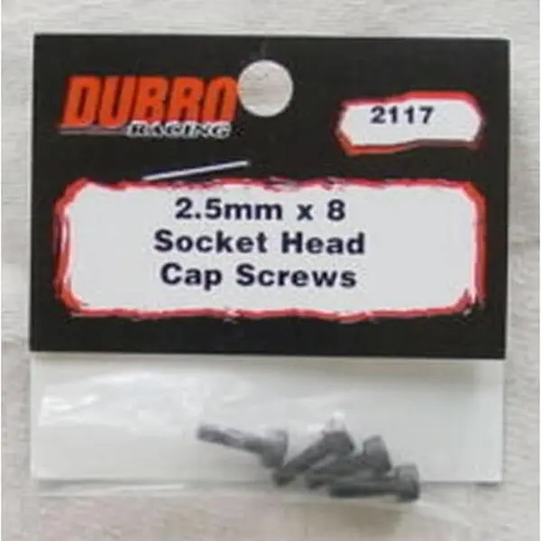 DU-BRO 2.5x8mm Socket Head Cap Screws DUB2117 2.5x8mm