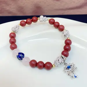 8MM Blossom Floral Handmade herbal incense aromatherapy bracelet for protection with evil eye+Hulu+Lotus