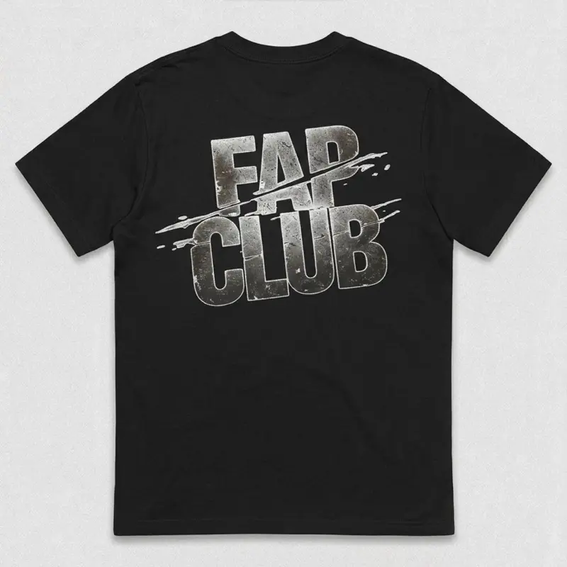 Fap Club T-shirt - Black Graphic Tee with Bold Logo Design for Casual Wear
