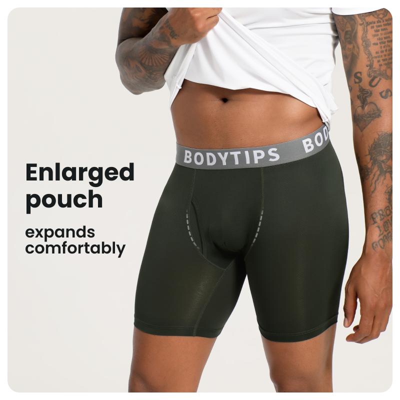 BodyTips 3 Pack Breathable Mesh Boxer Briefs Quick Dry Seamless Fit Design Smooth Boxer Panties No Show Underwear Invisible Briefs Versatile Underwear For Daily Wear Work Office Home Lounge Casual Outfit Workout Training Gym Active Use All Day Wear