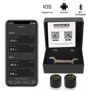 Motorcycle Bluetooth-compatible Tire Pressure Monitor, Real-Time Tire Pressure Monitoring, Essential Safety Device for Motorcycles, Easy Installation, Automotive