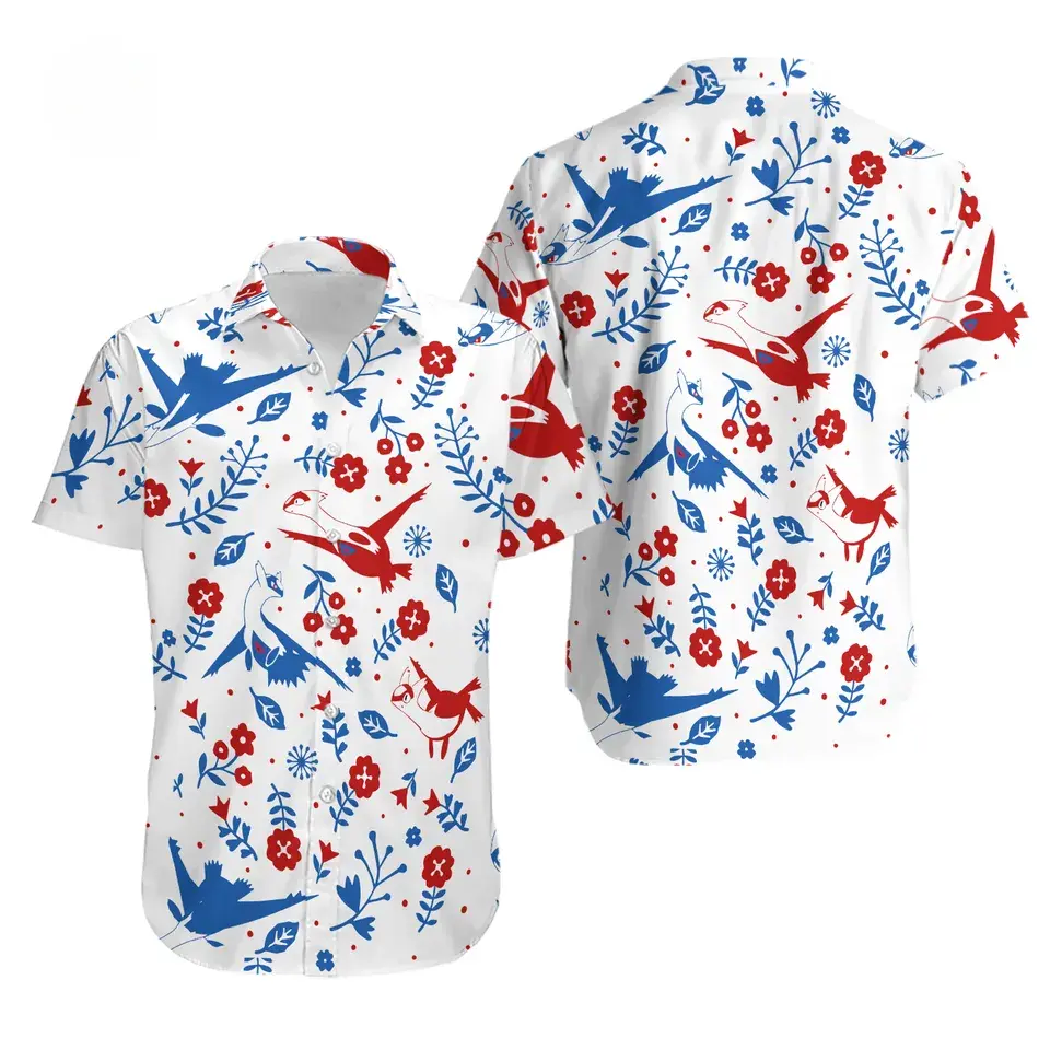 PKM Hawaiian Shirt Latias Latios PKM White Hawaii Aloha Shirt PKM