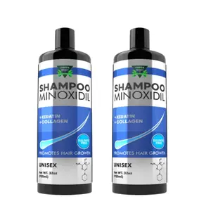 Green Royalty Minoxidil Shampoo 2 Pack 32OZ SulfateFree Promotes Hair Growth for Unisex with Keratin & Collagen