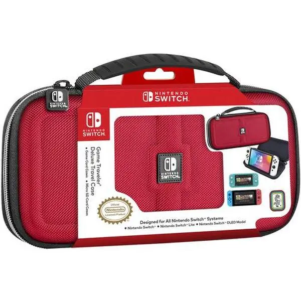 Nintendo Switch Deluxe Travel Case - Red, Gaming Console Accessories for Nintendo Switch, Switch Gaming Accessories