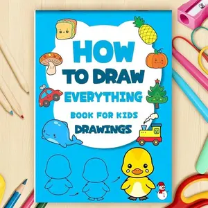 Step-By-Step Drawing Tutorial Book, Learn to Draw Cute and Simple Patterns, Non-Disposable Art Guide for Kids