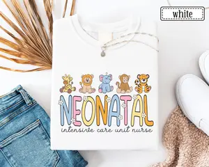 NICU Nurse T-Shirt - Colorful Animal Neonatal ICU Gift NICU Crew Neonatal Intensive Care Unit