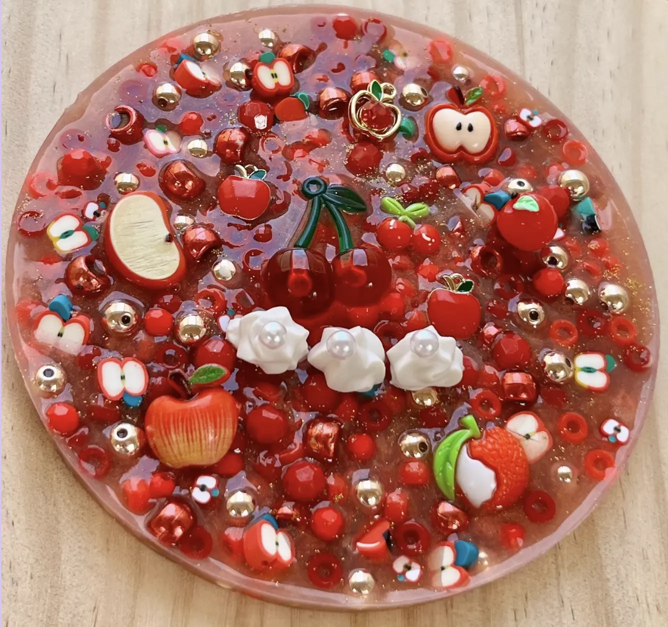 Handmade America Apple Pie Delights Squishy Sensory Pad Bead-Filled Silicone Fidget