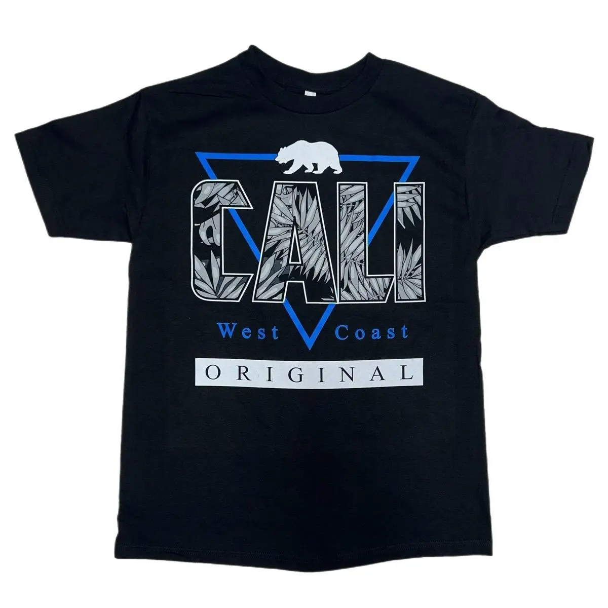 Men's Cali West Coast Graphic T-Shirt - Menswear Casual Short Sleeve Round Neck Cotton Streetwear Top for Summer Daily Wear, Machine Washable Tshirt for Shopping Sports & Outdoor Use, Shortsleeve