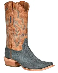 Corral Men's Men'S Ostrich Leg Embroidered Western Boot Square Toe - A4294
