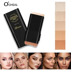 wrinkLle Foundation Stick | Korea FLAWWLESS Eraser Foundation Stick | Double Head Make-Up | Double-Head Concealer Cream, Long-lasting Facial Primer for Girls