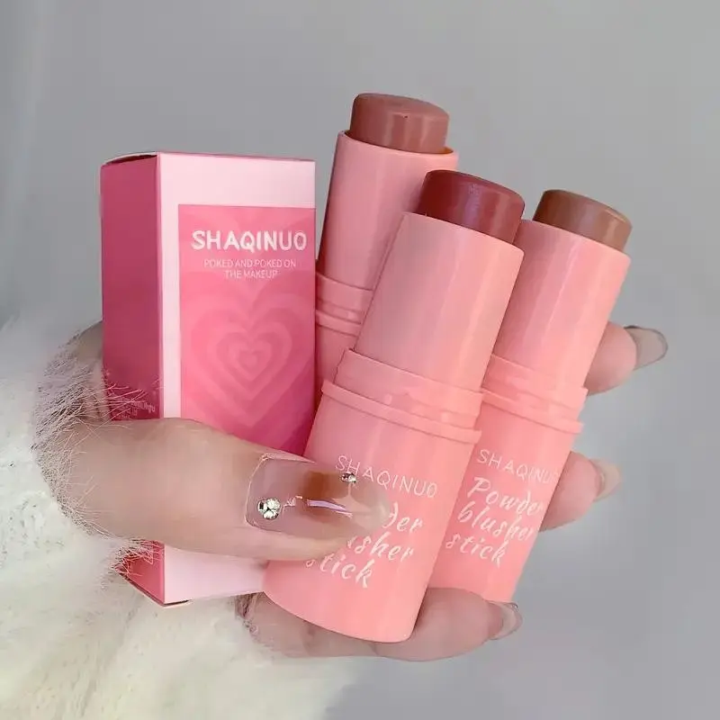 3-Pack Blush Stick Set, Cheek Tint, Everyday Versatile Makeup, Long-Lasting Radiant Glow Finish Suitable for All Skin Types, Low Saturation Smooth Formula, Easy Application, Beauty Cosmetics