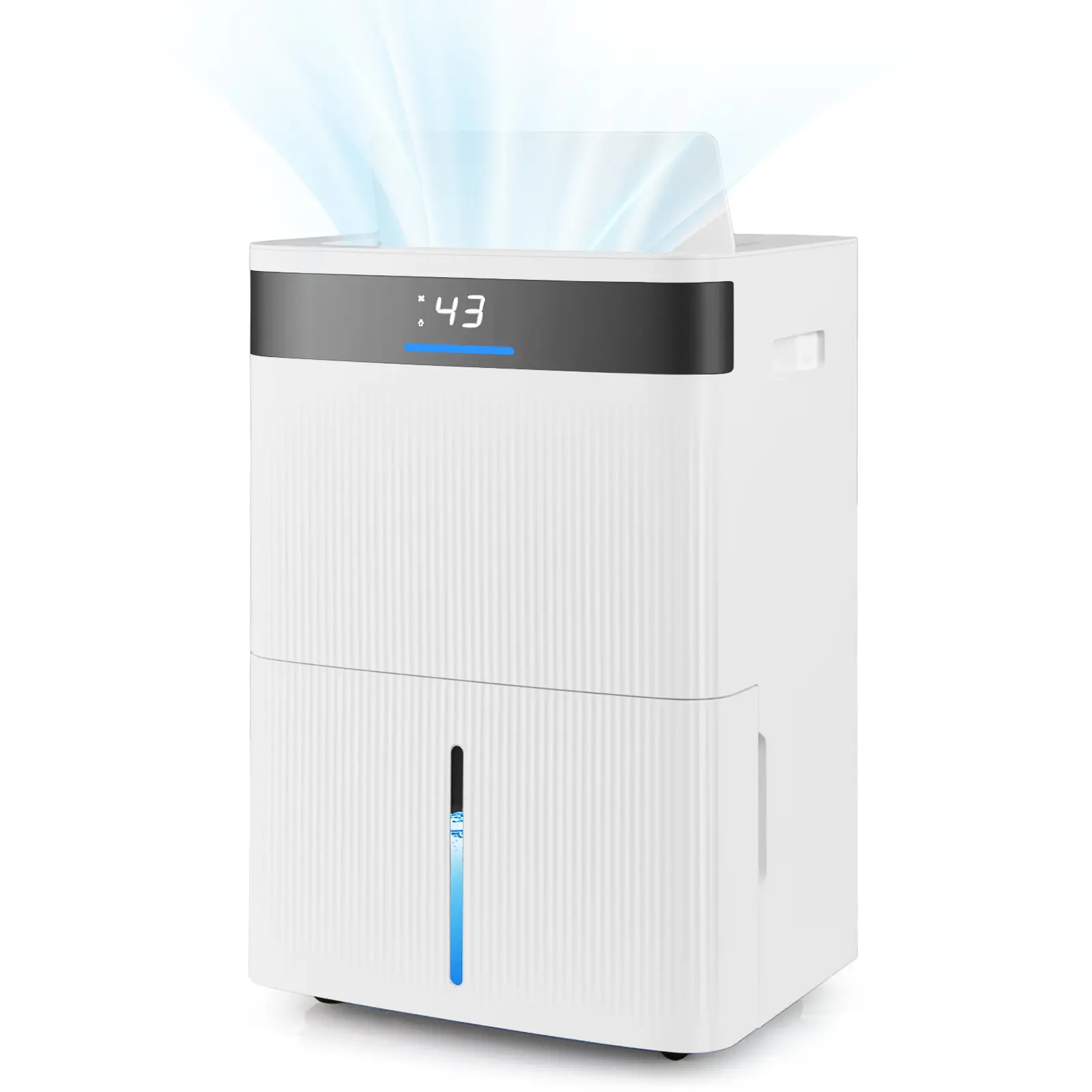 COSTWAY - 74 Pints Dehumidifier for Home 4500 Sq.Ft Dehumidifier-White